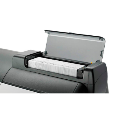 plastikko ofrece impresora de tarjetas modelo zxp7 zebra abierta